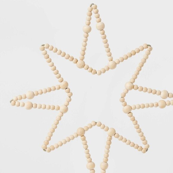 Studio McGee Wood Bead Christmas Tree Topper - Threshold - Picture 3 of 4